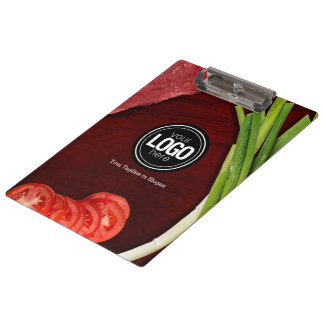 Personaliseer het thema van het steak-restaurant klembord