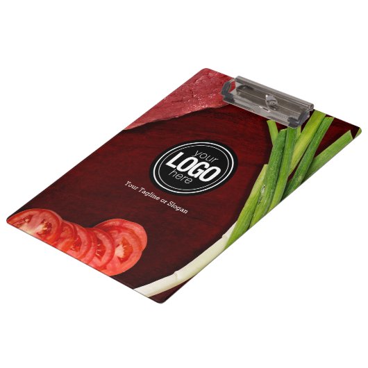 Personaliseer het thema van het steak-restaurant klembord (Gekanteld)