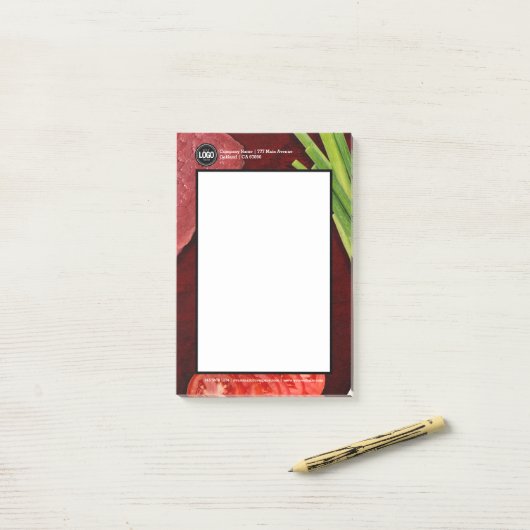 Personaliseer het thema van het steak-restaurant post-it® notes (Op bureau)
