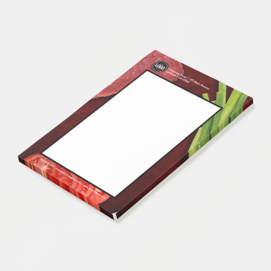 Personaliseer het thema van het steak-restaurant post-it® notes (Schuin)
