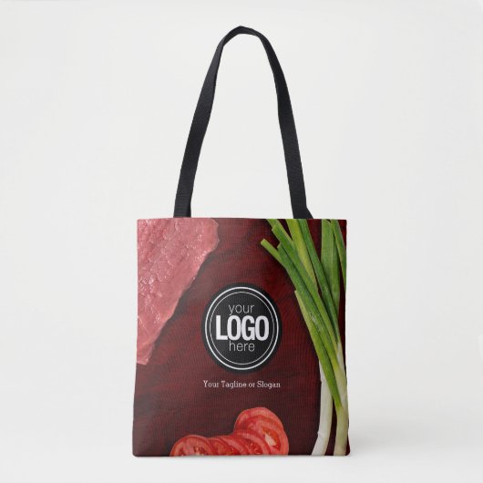Personaliseer het thema van het steak-restaurant tote bag (Voorkant)