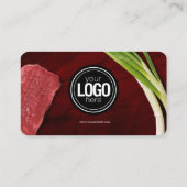 Personaliseer het thema van het steak-restaurant visitekaartje (Achterkant)