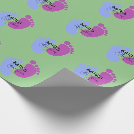 Personaliseer het Unisex Baby Feet Flat Icon Cadeaupapier (Hoek)
