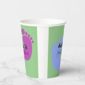 Personaliseer het Unisex Baby Feet Flat Icon Papieren Bekers (Rechts)