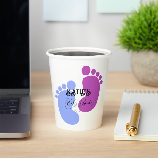 Personaliseer het Unisex Baby Feet Flat Icon Papieren Bekers (Insitu)