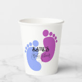 Personaliseer het Unisex Baby Feet Flat Icon Papieren Bekers (Achterkant)
