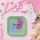 Personaliseer het Unisex Baby Feet Flat Icon Papieren Bordje (Feest)
