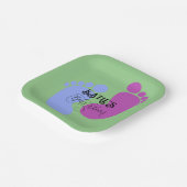 Personaliseer het Unisex Baby Feet Flat Icon Papieren Bordje (Gebogen)