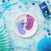 Personaliseer het Unisex Baby Feet Flat Icon Papieren Bordje (Feest)
