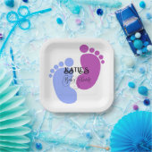 Personaliseer het Unisex Baby Feet Flat Icon Papieren Bordje (Feest)