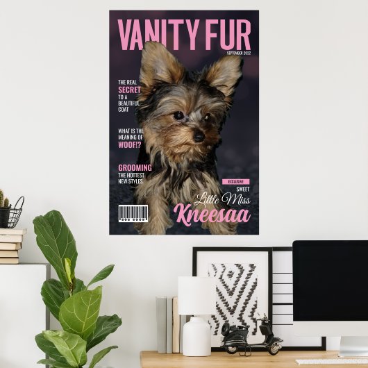 Personaliseer het! VF Girly Pink Mag Hoesje Poster (Thuiskantoor)