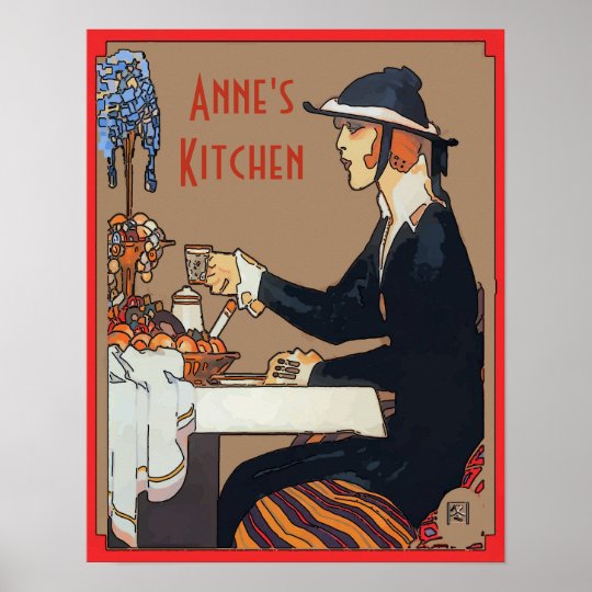 Personaliseer het Vintage Teken van de Keuken van Poster Zazzle.nl