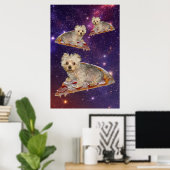 Personaliseer het! Vliegende Pizza Huisdier Poster (Thuiskantoor)