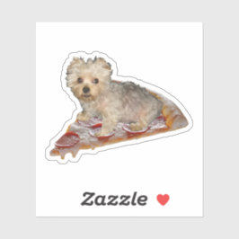 Personaliseer het! Vliegende Pizza Huisdier Sticker