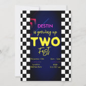 Personaliseer het wedijveren twee snelle verjaarda kaart (Voorkant)