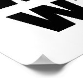 Personaliseer het! WIT Huisdier Foto & Naam Herhal Poster (Hoek)