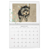 Personaliseer het! Witte Bloemen Pet Foto Kalender (Mar 2027)