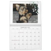 Personaliseer het! Witte Bloemen Pet Foto Kalender (Feb 2027)