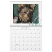 Personaliseer het! Witte Bloemen Pet Foto Kalender (Jan 2026)