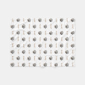 Personaliseer het! WITTE HUISDIER FOTO EN NAAM Fleece Deken (Voorkant (Horizontaal))