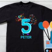 PERSONALISEER HET! Woohoo Monster 5e verjaardag Kinder Shirts