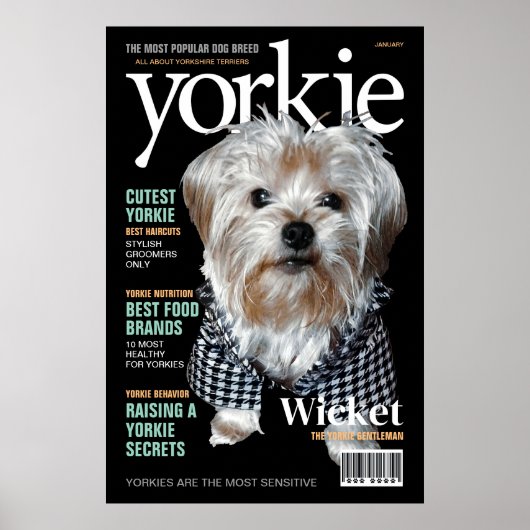 Personaliseer het! Yorkie Mag Poster (Voorkant)