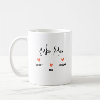 Personaliseer het! Yorkie Mom 3 Hartnaam Koffiemok