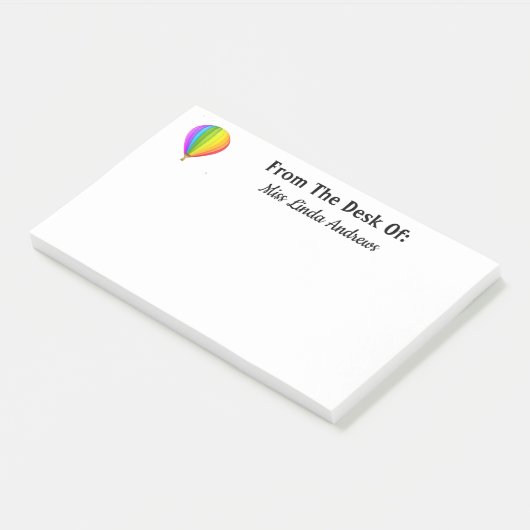 Personaliseer heteluchtballon post-it® notes (Schuin)