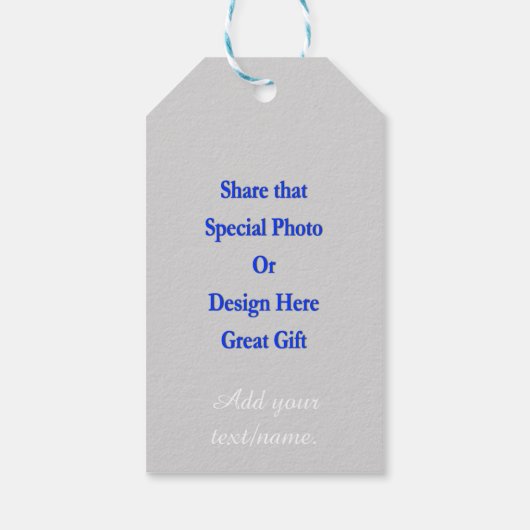Personaliseer hetzelfde Afbeelding\tekst Beide zij Cadeaulabel (Achterkant)