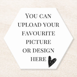 Personaliseer Hexagon Kartonnen Onderzetters