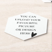 Personaliseer Hexagon Pointed Top Kartonnen Onderzetters (Schuin)