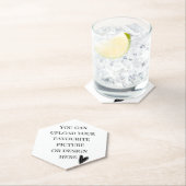 Personaliseer Hexagon Pointed Top Kartonnen Onderzetters (Insitu)