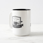 Personaliseer Hipster Retro Coffee Vastgestelde da Tweekleurige Koffiemok (Voorkant links)
