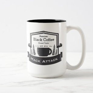 Personaliseer Hipster Retro Coffee Vastgestelde da Tweekleurige Koffiemok