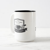 Personaliseer Hipster Retro Coffee Vastgestelde da Tweekleurige Koffiemok (Voorkant links)