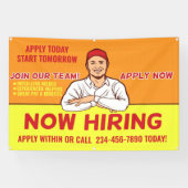 Personaliseer Hiring Technici Installateurs Helper Spandoek (Horizontaal)