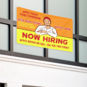 Personaliseer Hiring Technici Installateurs Helper Spandoek (Buitenkant Gebouw)
