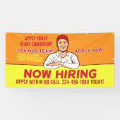 Personaliseer Hiring Technici Installateurs Helper Spandoek (Horizontaal)