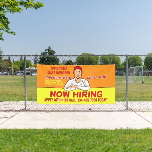 Personaliseer Hiring Technici Installateurs Helper Spandoek (Insitu)