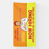 Personaliseer Hiring Technici Installateurs Helper Spandoek (Verticaal)