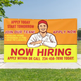 Personaliseer Hiring Technici Installateurs Hulpkr Spandoek