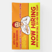Personaliseer Hiring Technici Installateurs Hulpkr Spandoek (Verticaal)