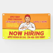 Personaliseer Hiring Technici Monteurs Helpers Spandoek (Horizontaal)