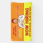 Personaliseer Hiring Technici Monteurs Helpers Spandoek (Verticaal)