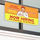 Personaliseer Hiring Technici Monteurs Helpers Spandoek (Buitenkant Gebouw)