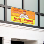 Personaliseer Hiring Technicians Installers Helper Spandoek (Buitenkant Gebouw)