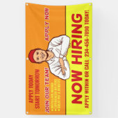 Personaliseer Hiring Technicians Installers Helper Spandoek (Verticaal)
