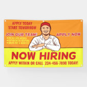 Personaliseer Hiring Technicians Installers Helper Spandoek (Horizontaal)