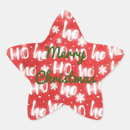 Personaliseer HO HO Kerstfeestdag Stickers