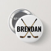 Personaliseer Hockey Naam Hockey Flare Ronde Button 5,7 Cm (Voorkant /achterkant)
